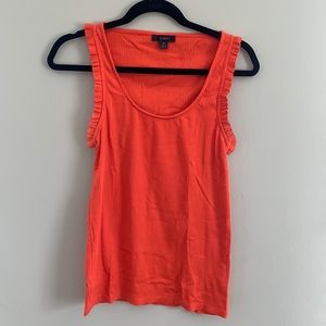 J Crew Ruffle Orange Tank